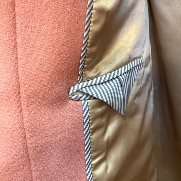 NWT J.Crew Pink Italian Stadium Cloth Nello Gori Wool Cocoon Coat 4T 4 Tall $365 - Picture 8 of 9